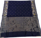 Exquisite Blue Handloom Chanderi Pure Katan Silk Saree - Luxurion World