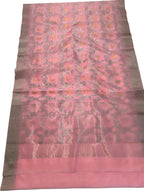 Beautiful Pink Handloom Chanderi Pure Katan Silk Saree - Luxurion World