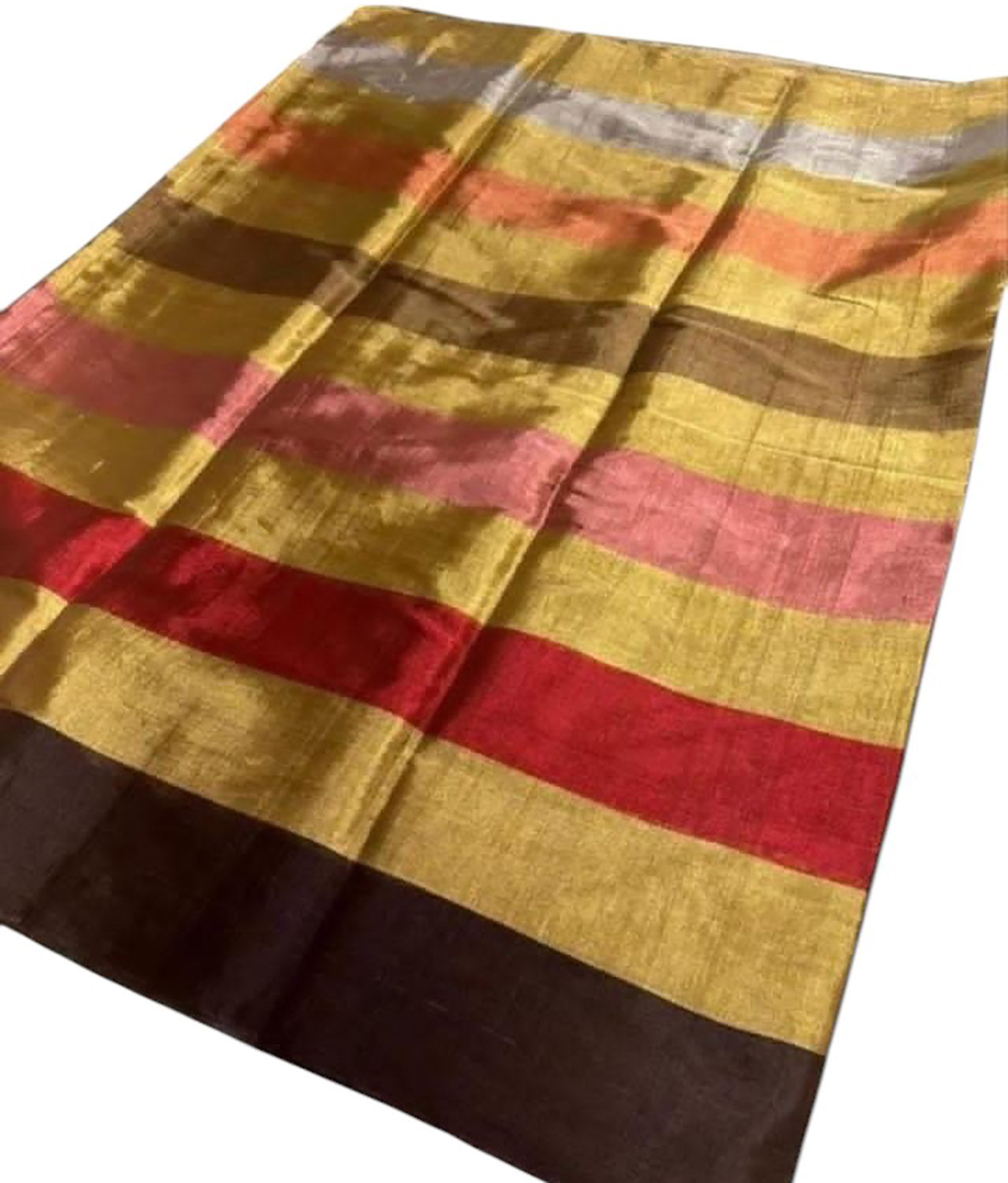 Exquisite Multicolor Chanderi Handloom Pure Tissue Silk Saree - Luxurion World