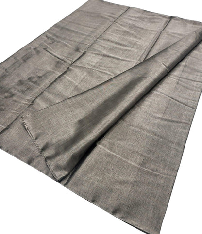 Elegant Silver Chanderi Handloom Pure Tissue Silk Saree - Luxurion World