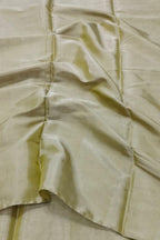 Golden Chanderi Handloom Pure Tissue Silk Saree - Luxurion World