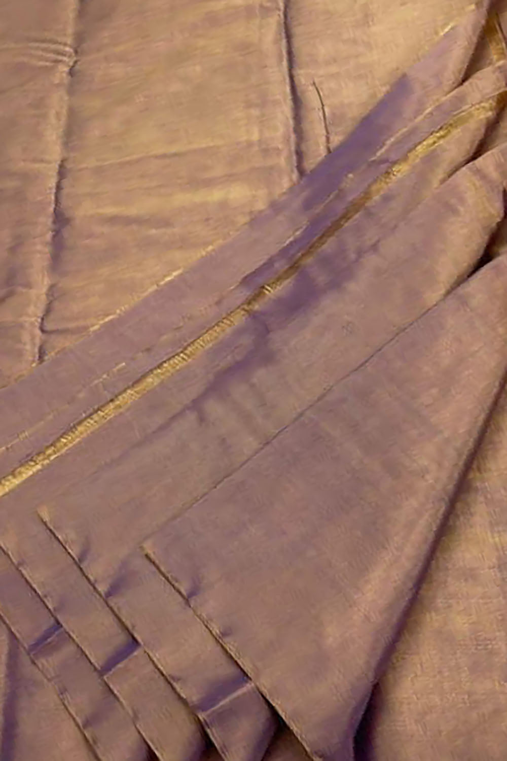 Stunning Purple Chanderi Handloom Pure Tissue Silk Saree - Luxurion World
