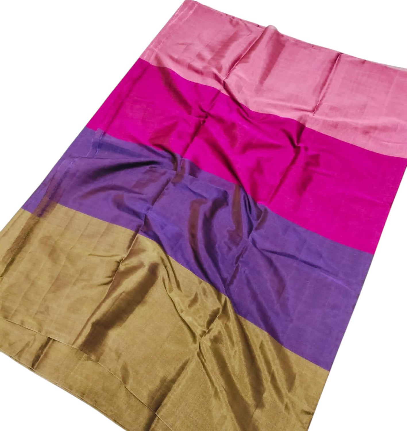 Multicolor Chanderi Handloom Pure Tissue Silk Saree - Luxurion World