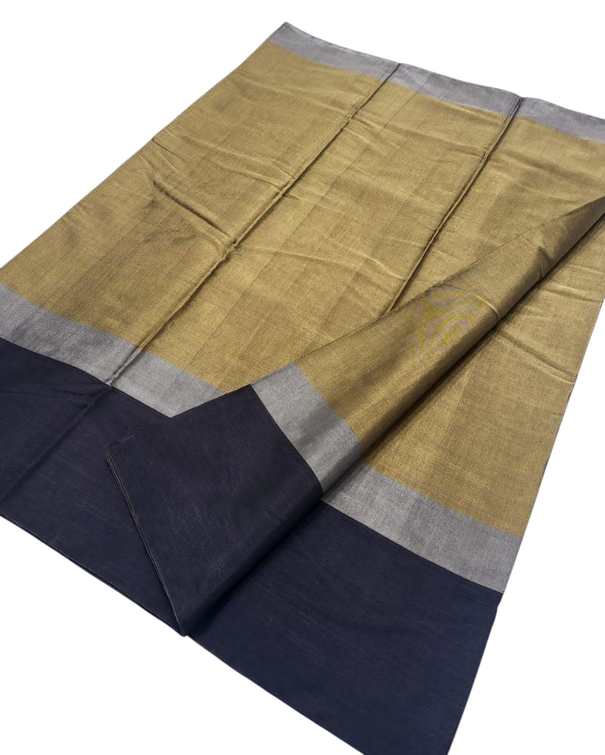 Golden Chanderi Handloom Pure Tissue Silk Saree - Luxurion World