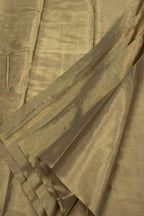 Exquisite Golden Chanderi Handloom Pure Tissue Silk Saree - Luxurion World