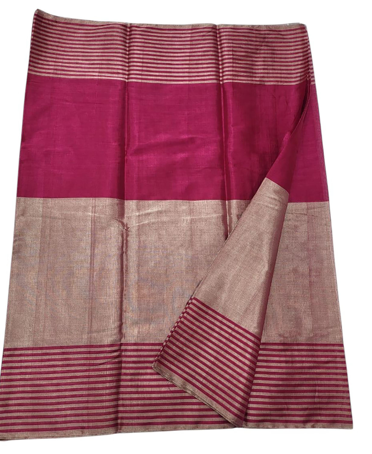 Exquisite Pink Chanderi Handloom Pure Tissue Silk Saree - Luxurion World