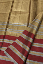 Golden Chanderi Handloom Pure Tissue Silk Saree - Luxurion World