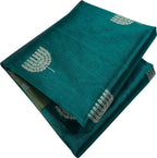 Blue Chanderi Handloom Pure Katan Silk Saree - Luxurion World