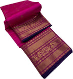 Stunning Pink Chanderi Handloom Silk Saree - Luxurion World
