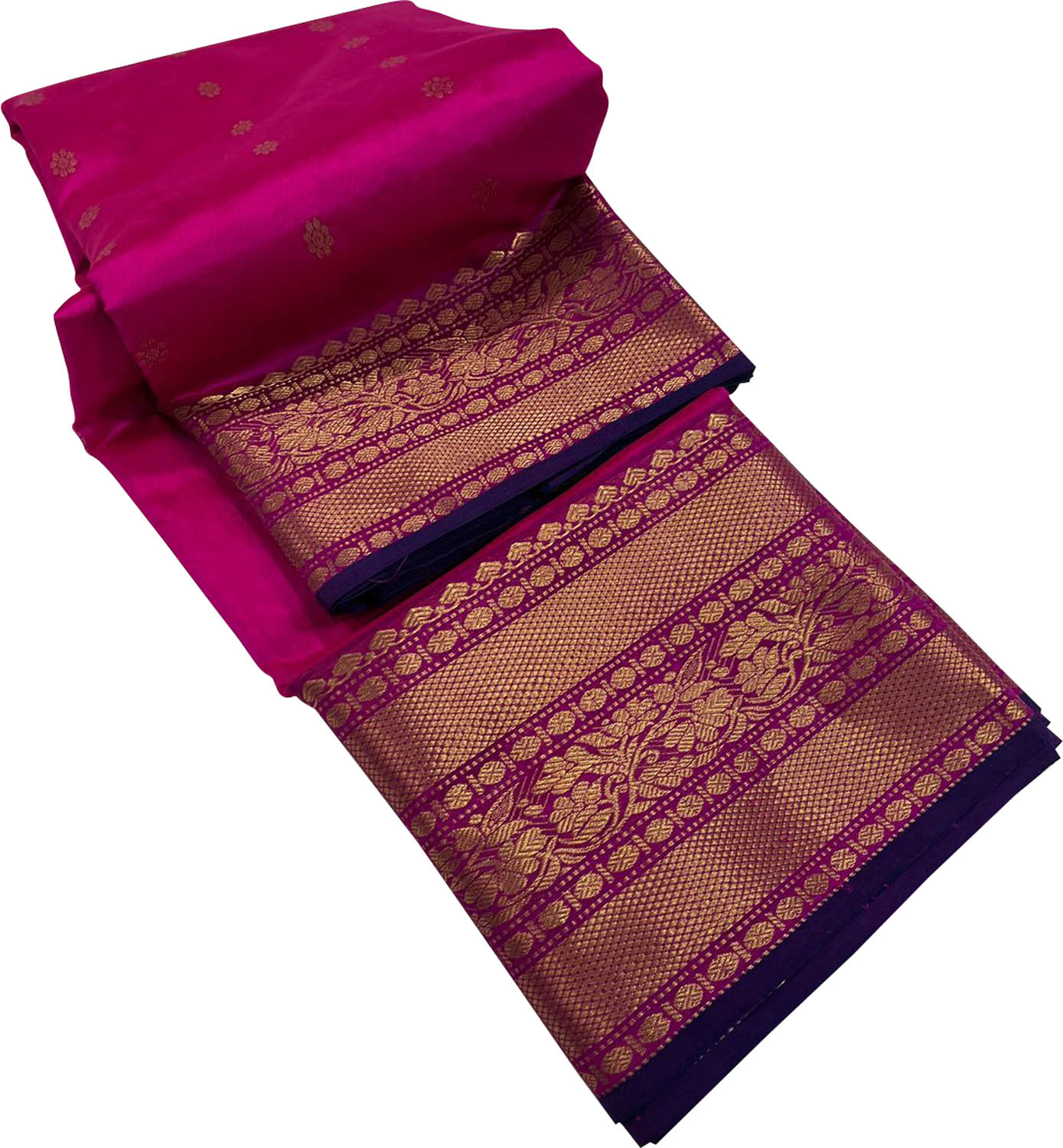 Stunning Pink Chanderi Handloom Silk Saree - Luxurion World
