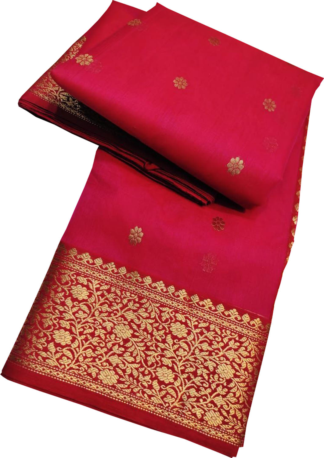 Exquisite Pink Pure Katan Silk Chanderi Handloom Flower Design Saree - Luxurion World