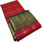 Pretty in Pink: Pure Katan Silk Chanderi Handloom Checks Design Saree - Luxurion World
