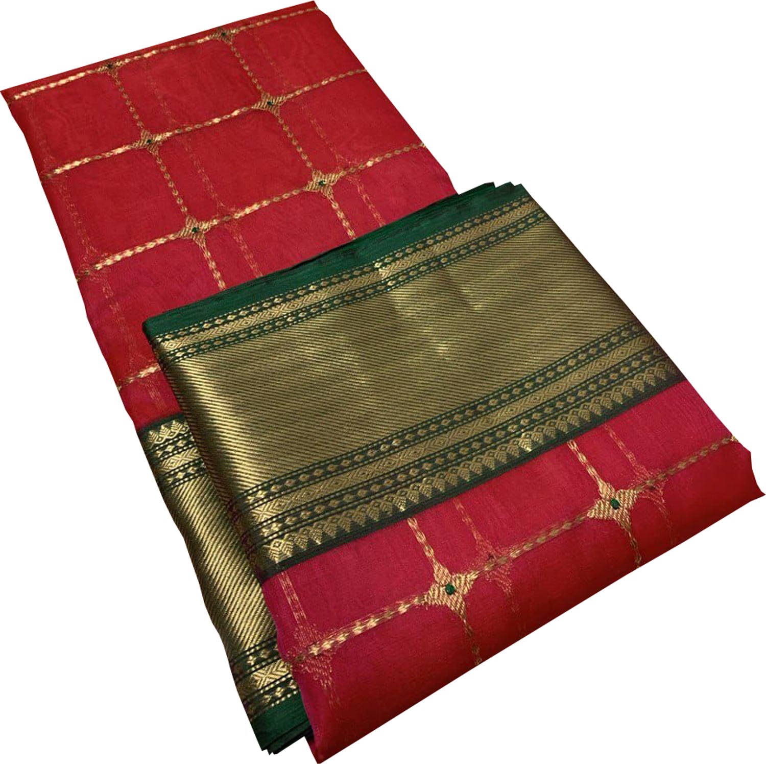 Pretty in Pink: Pure Katan Silk Chanderi Handloom Checks Design Saree - Luxurion World