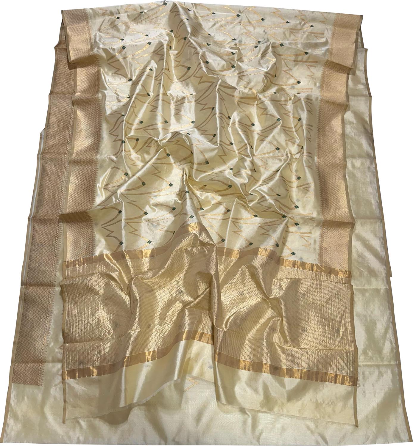 Exquisite Pastel Chanderi Pure Silk Saree - Handloom Beauty - Luxurion World