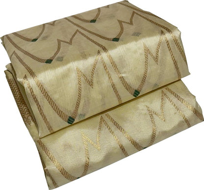 Exquisite Pastel Chanderi Pure Silk Saree - Handloom Beauty - Luxurion World