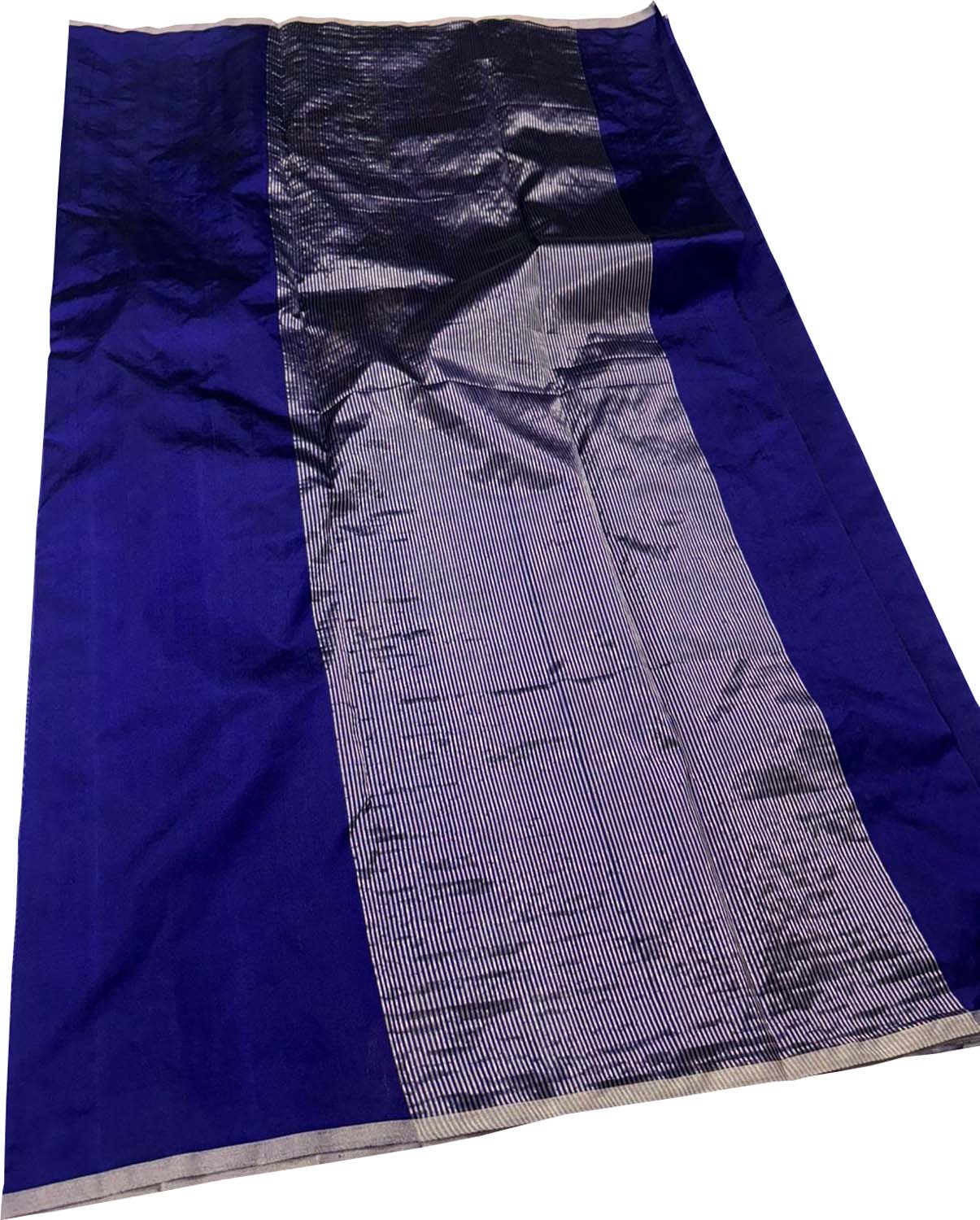 Blue Chanderi Handloom Pure Silk Deer Design Saree - Luxurion World