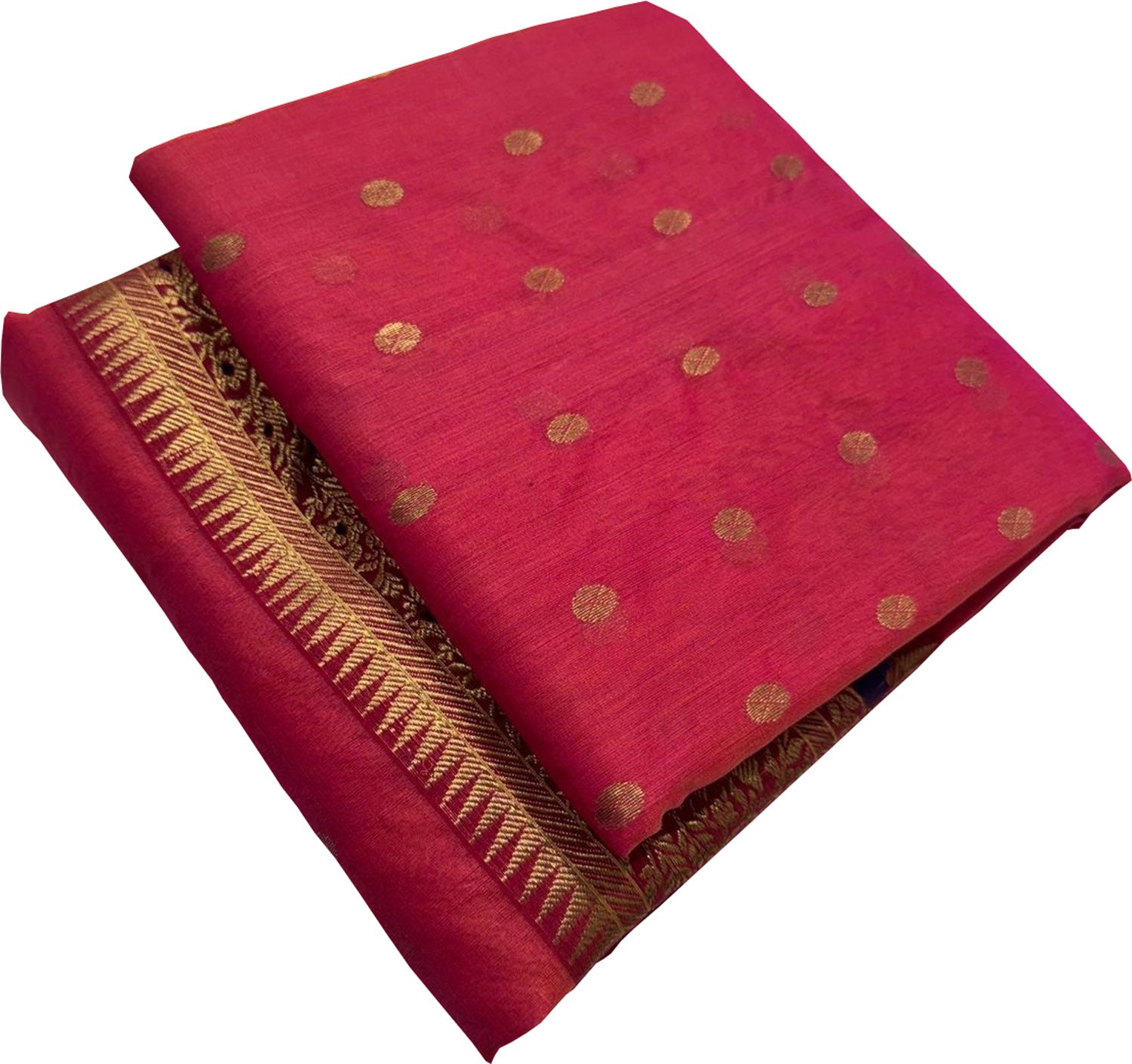 Pink Chanderi Handloom Pure Katan Silk Booti Design Saree - Luxurion World