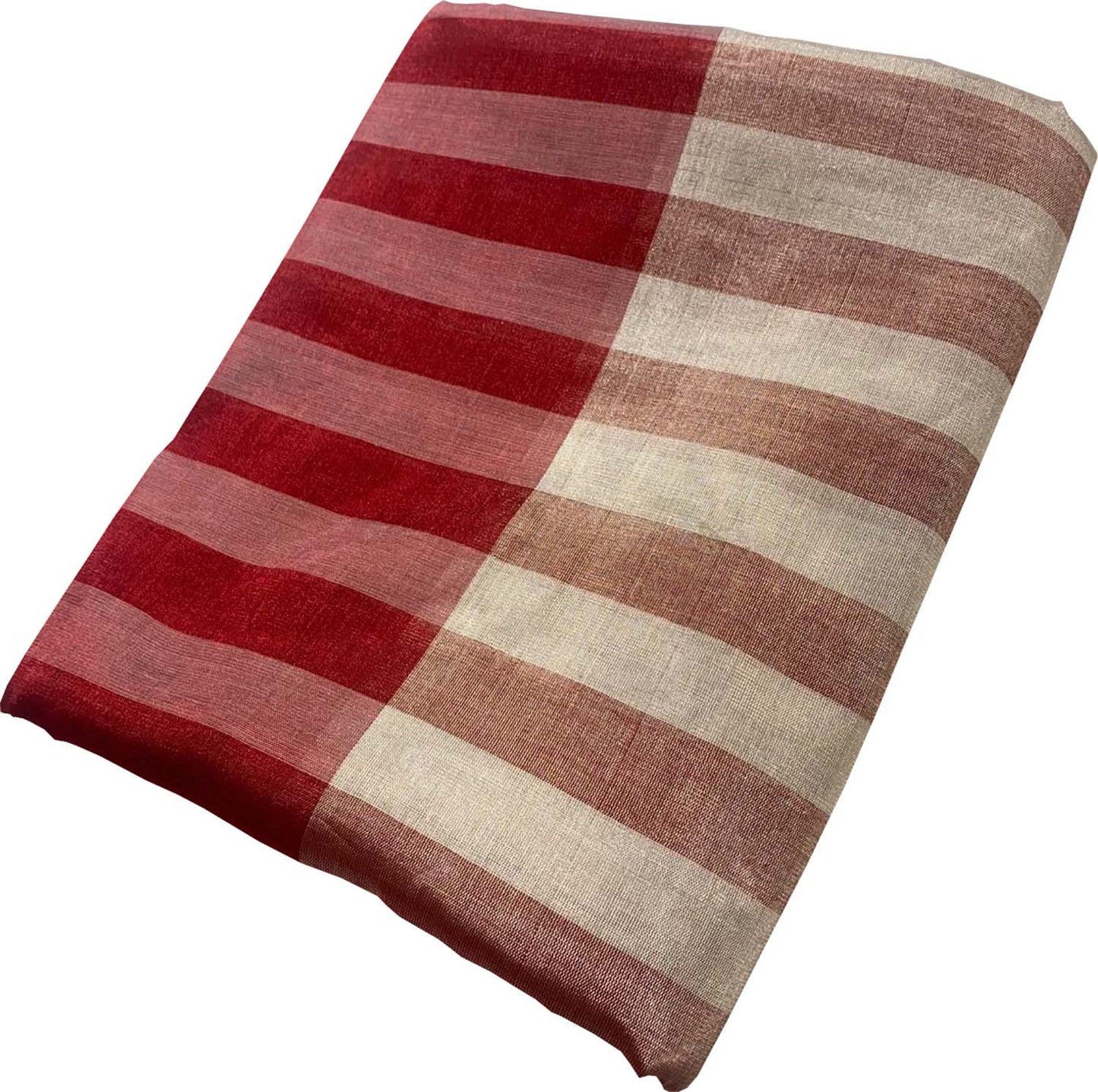 Multicolor Chanderi Handloom Pure Tissue Silk Stripe Design Saree - Luxurion World