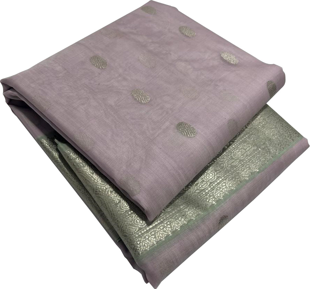 Purple Chanderi Handloom Pure Katan Silk Saree - Luxurion World