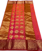 Pink Shot Chanderi Handloom Pure Katan Silk Saree - Luxurion World