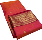 Pink Shot Chanderi Handloom Pure Katan Silk Saree - Luxurion World