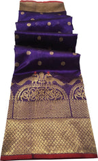 Blue Chanderi Handloom Pure Silk Saree - Luxurion World