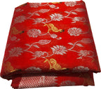 Red Chanderi Handloom Pure Silk Saree - Luxurion World