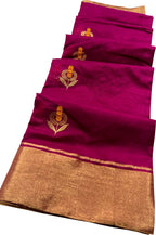 Pink Chanderi Handloom Pure Silk Saree - Luxurion World