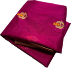 Pink Chanderi Handloom Pure Silk Saree - Luxurion World