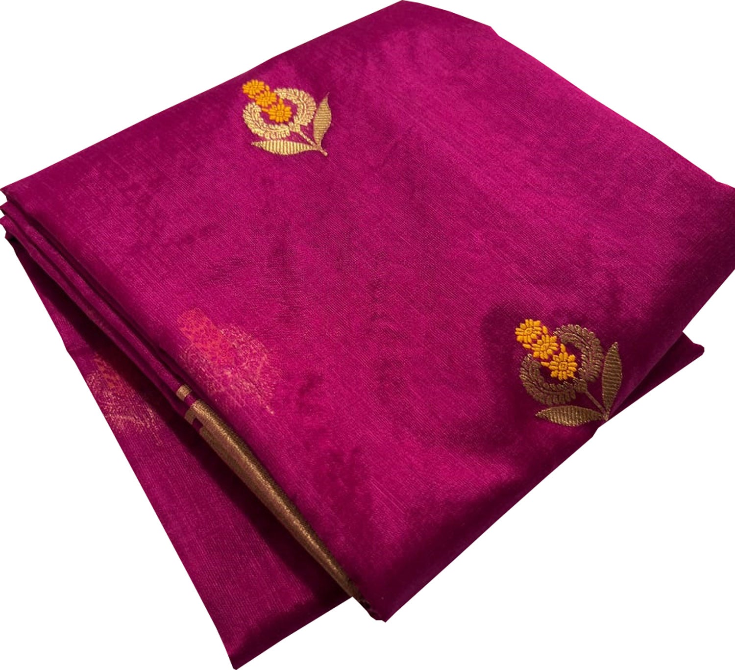 Pink Chanderi Handloom Pure Silk Saree - Luxurion World