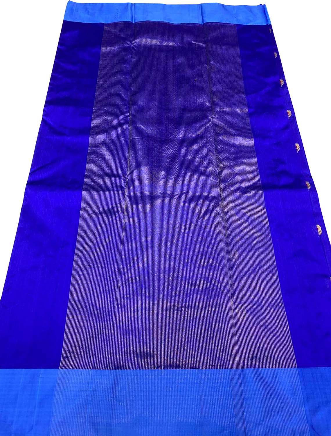 Blue Chanderi Handloom Pure Silk Saree - Luxurion World