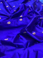 Blue Chanderi Handloom Pure Silk Saree - Luxurion World