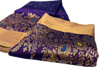 Blue Chanderi Handloom Pure Silk Saree - Luxurion World