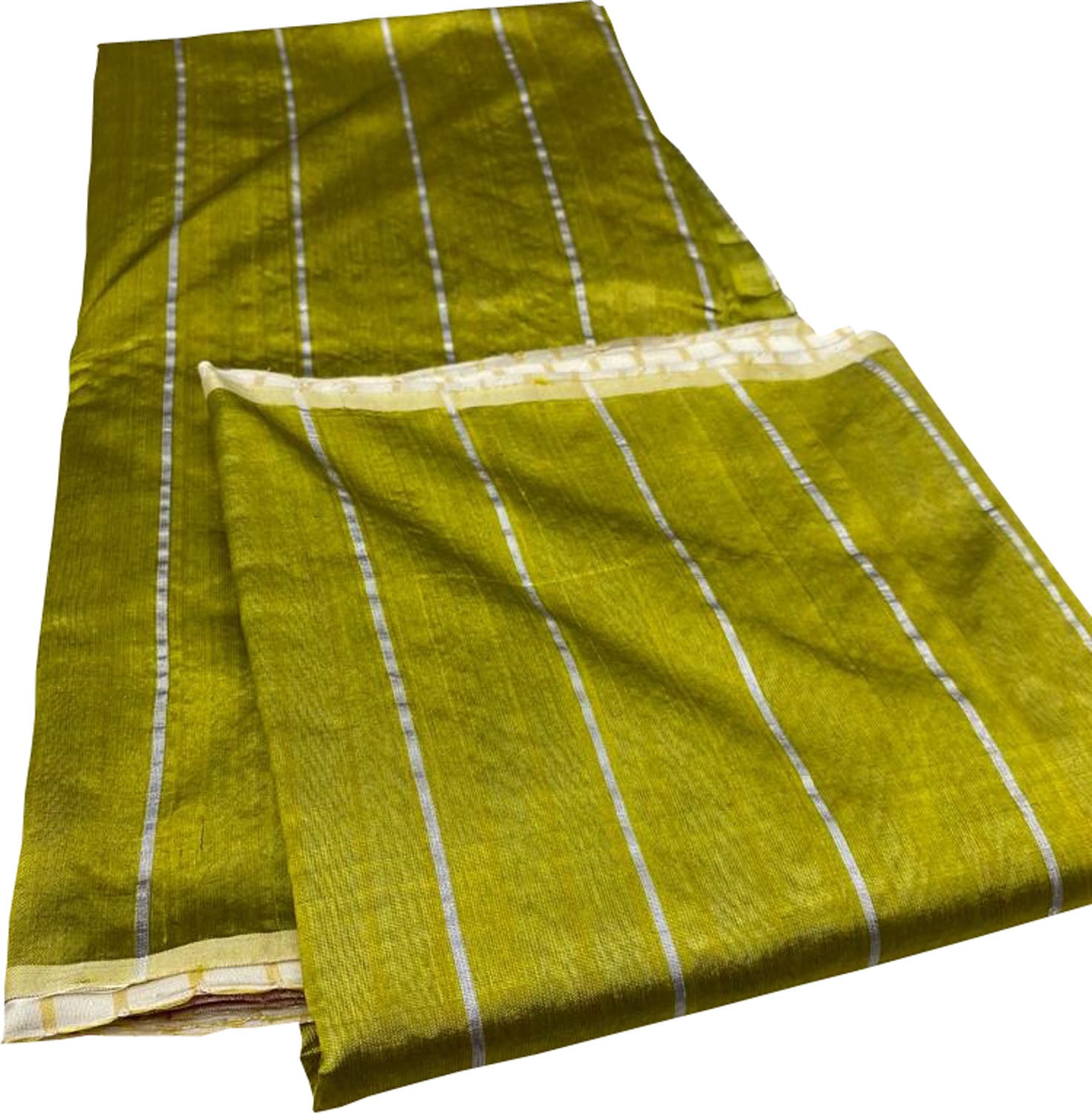 Green Chanderi Handloom Pure Silk Saree - Luxurion World