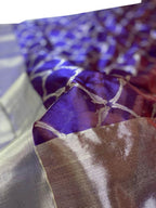 Purple Chanderi Handloom Pure Silk Saree - Luxurion World