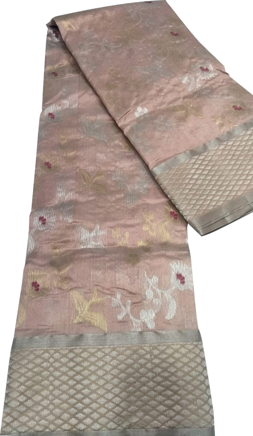 Pink Chanderi Handloom Pure Silk Saree - Luxurion World