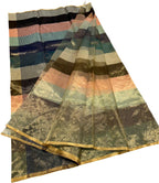Multicolor Chanderi Handloom Pure Tissue Katan Silk Saree - Luxurion World