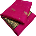 Pink Chanderi Handloom Pure Katan Silk Saree - Luxurion World