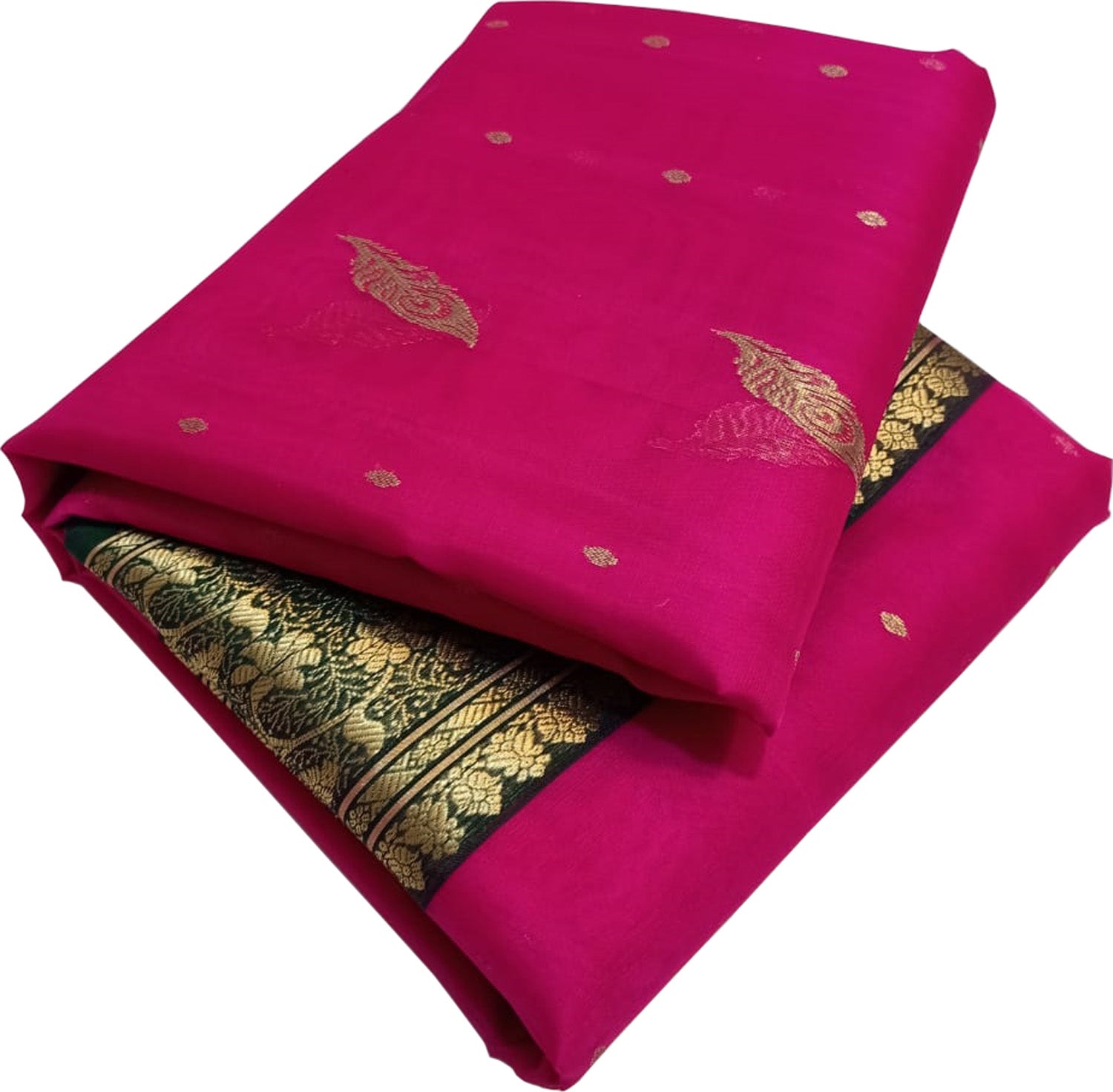Pink Chanderi Handloom Pure Katan Silk Saree - Luxurion World