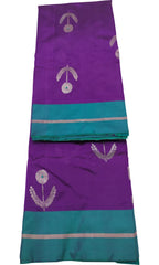 Purple Chanderi Handloom Pure Silk Saree - Luxurion World