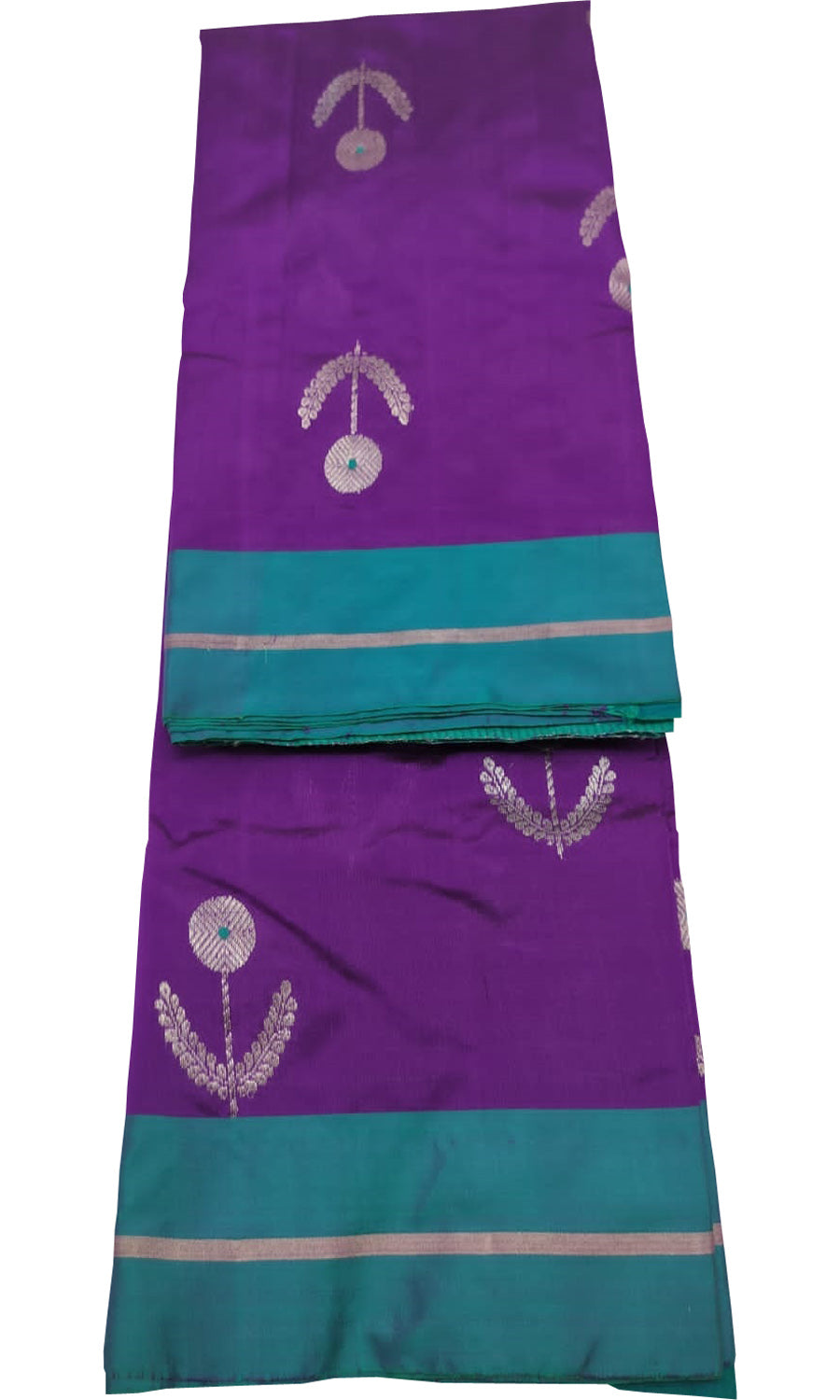Purple Chanderi Handloom Pure Silk Saree - Luxurion World