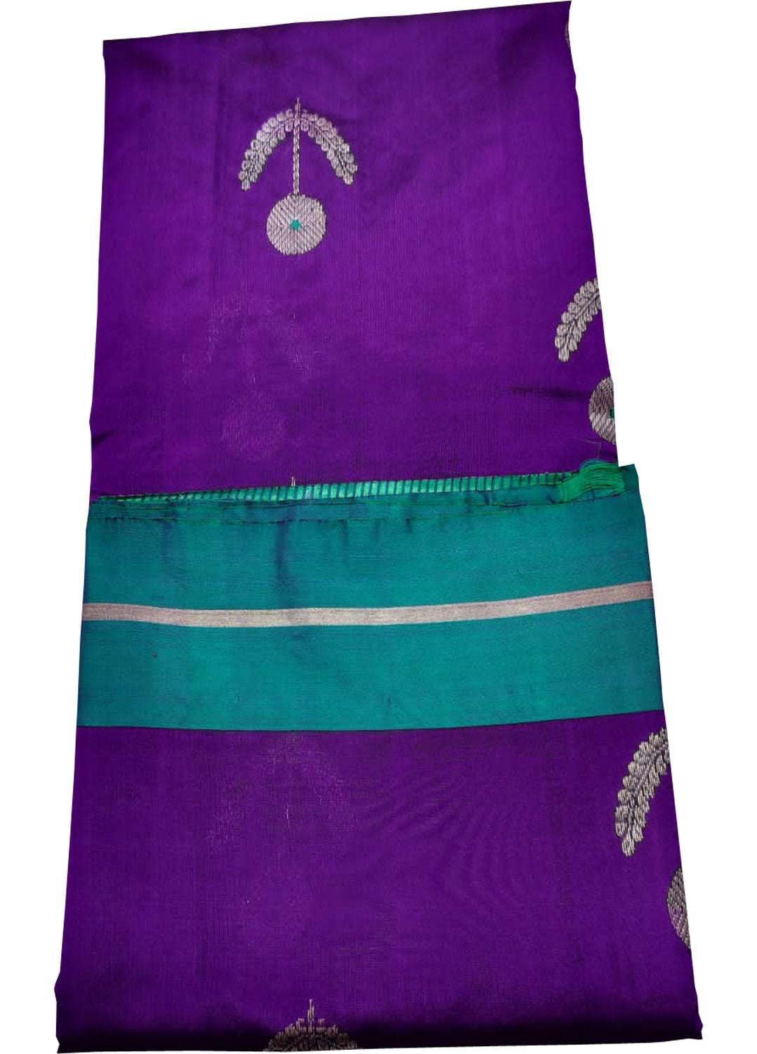 Purple Chanderi Handloom Pure Silk Saree - Luxurion World