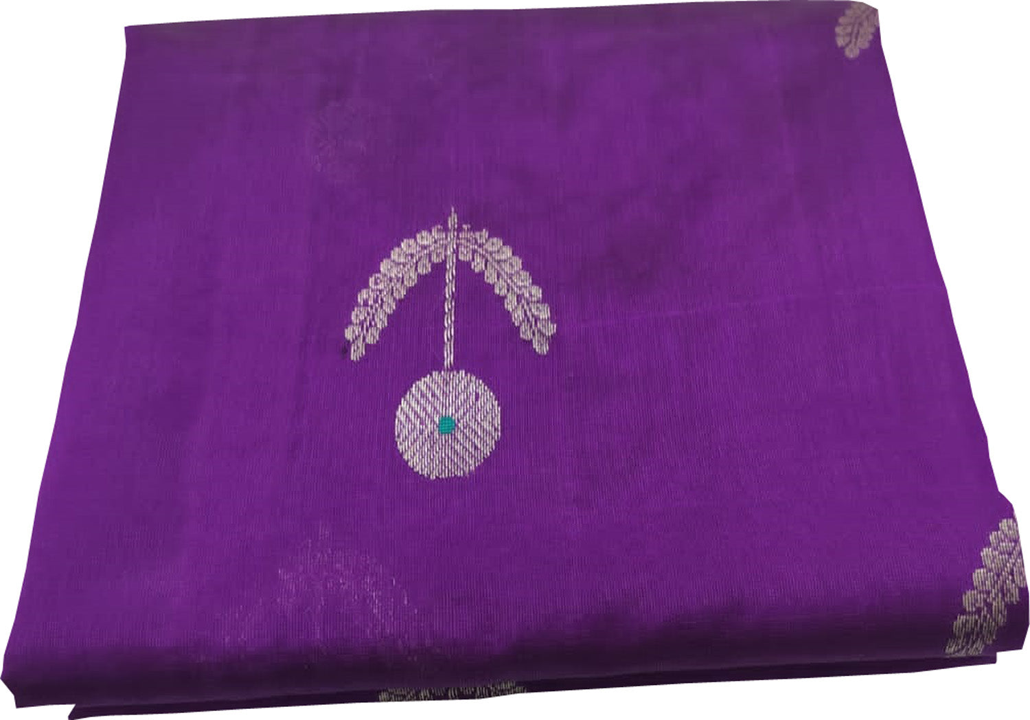 Purple Chanderi Handloom Pure Silk Saree - Luxurion World