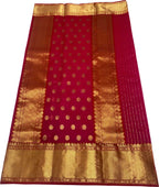 Pink Chanderi Handloom Pure Katan Silk Saree - Luxurion World