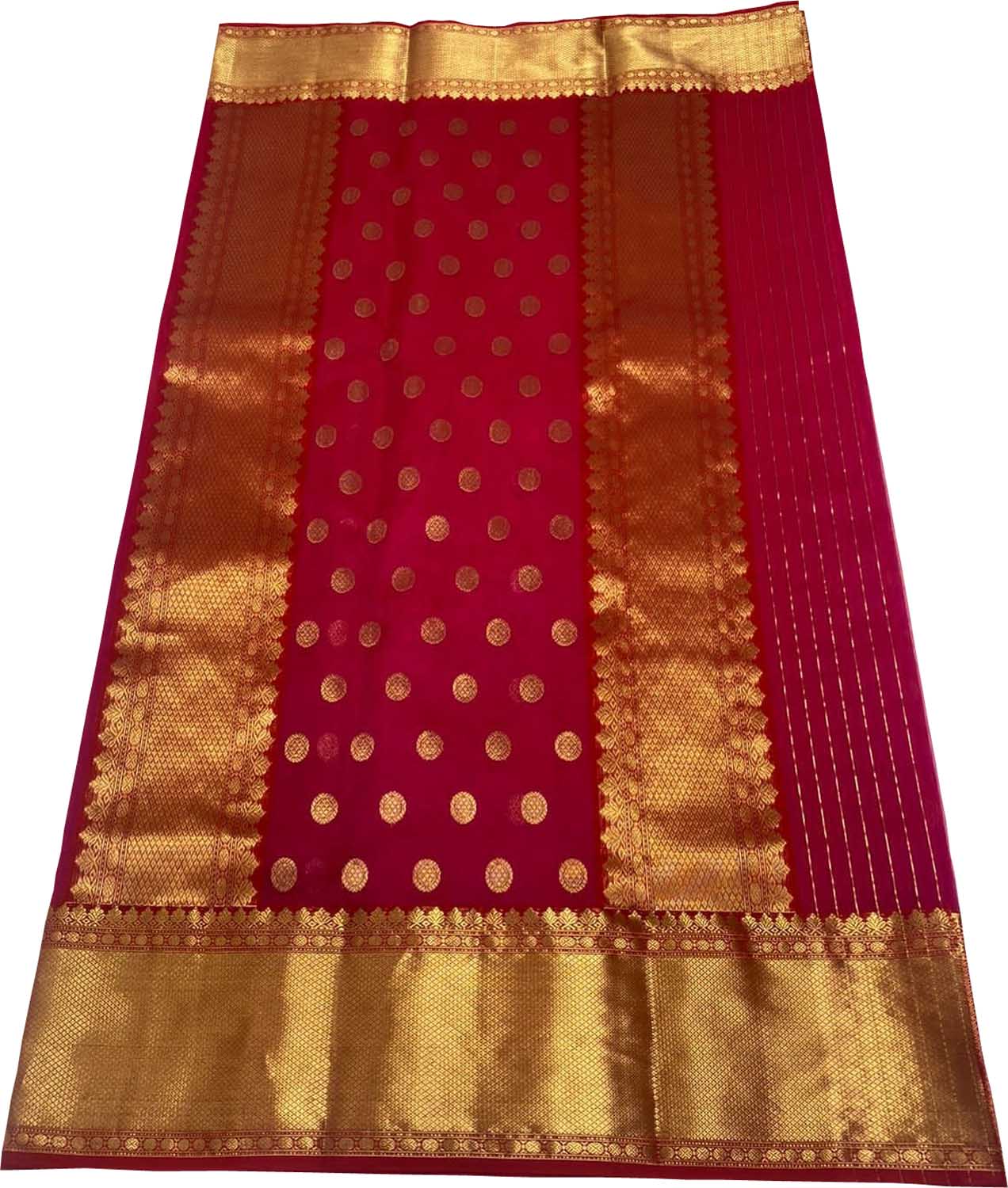 Pink Chanderi Handloom Pure Katan Silk Saree - Luxurion World