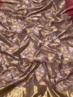 Pastel Chanderi Handloom Pure Silk Sona Roopa Flower And Animal Design Saree - Luxurion World