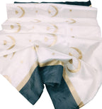 Off White Chanderi Handloom Pure Silk Saree - Luxurion World