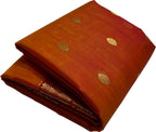 Elegant Orange Chanderi Handloom Pure Katan Silk Saree - Luxurion World