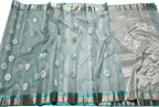 Elegant Grey Chanderi Handloom Pure Katan Silk Saree - Luxurion World