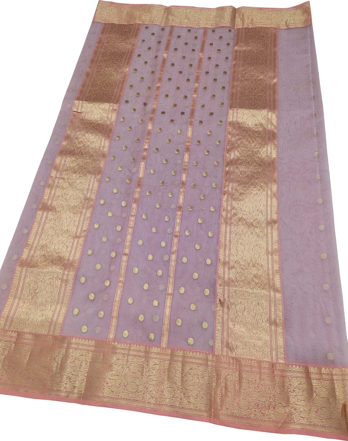 Elegant Pink Chanderi Handloom Pure Katan Silk Saree - Luxurion World